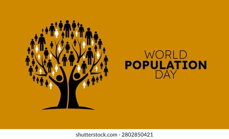 World Population Day Tree of People Concept
