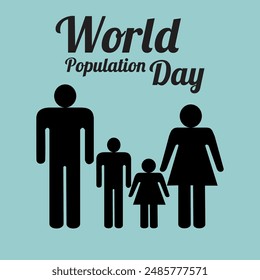 World Population Day Vector Art on 11th July To Raise Awareness Of Global Populations Problems