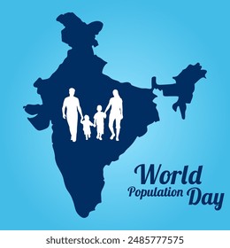 World Population Day Vector Art on 11th July To Raise Awareness Of Global Populations Problems