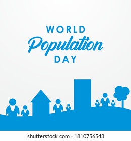 Ilustración De Diseño De Vectores Del Día Mundial De La Población Para Celebrar El Momento