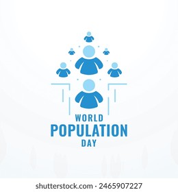 Día Mundial de la Población Ilustración de Diseño de Vector