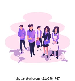 world population day vector flat style illustration design