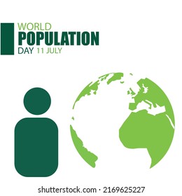 World Population Day Vector. Good for media history, advertisements, posters. Simple and elegant design