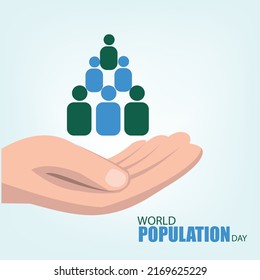 World Population Day Vector. Good for media history, advertisements, posters. Simple and elegant design