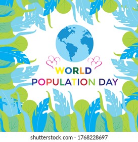 world population day vector illustration suitable for greeting card, poster and banner