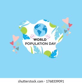 ilustración vectorial del día mundial de la población adecuada para tarjeta de saludo, afiche y banner