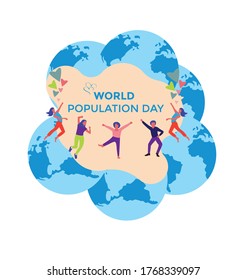 world population day vector illustration suitable for greeting card, poster and banner