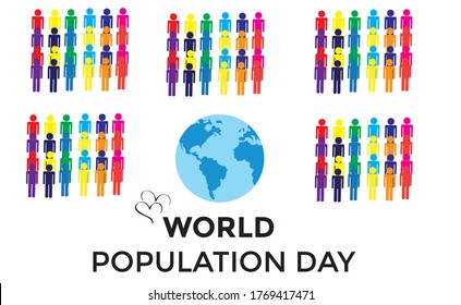 World population day vector illustration suitable for greeting card