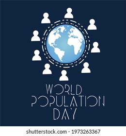 world population day vector illustration, suitable for web banner campaign