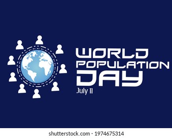 world population day vector illustration, suitable for web banner campaign