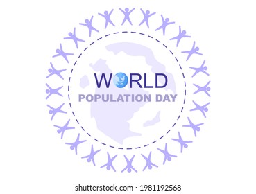 World Population Day Vector Illustration Commemorated Every 11th July To Raise Awareness Of Global Populations Problems. Landing Page Template