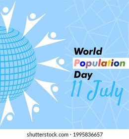 Día Mundial de la Población - ilustración y diseño vectoriales.