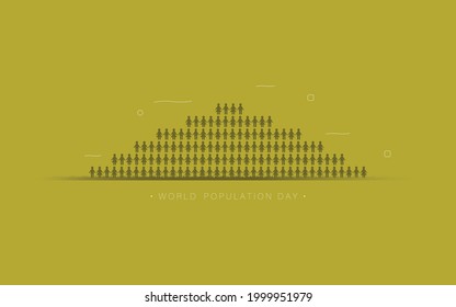 Ilustración vectorial del Día Mundial de la Población.