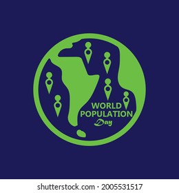 World population Day Vector Illustration. great for greeting card, logo and icon