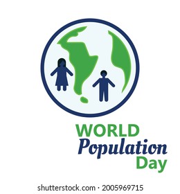 World population Day Vector Illustration. great for greeting card, logo and icon