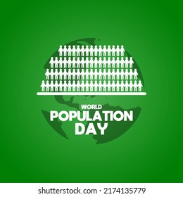World Population Day vector illustration. Suitable for Poster, Banners, campaign and greeting card.
