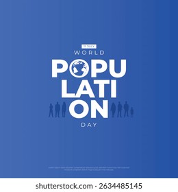 World Population Day Vector illustration. Observed on July 11th. World Population Day creative concept banner, poster, social media post.