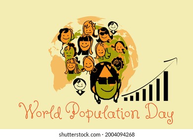 world population day web banner design. illustration vector