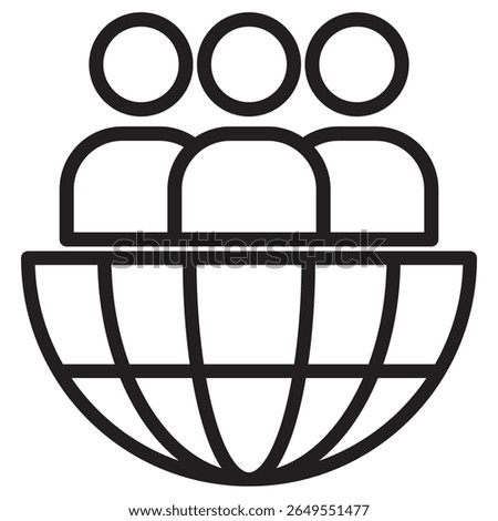 World population icon vector illustration isolated sign