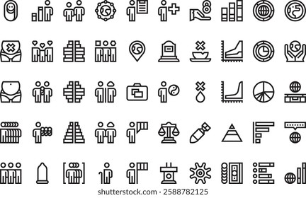 World population icons High-Quality Vector Icons Collection with Editable Stroke. Ideal for Professional and Creative Projects.