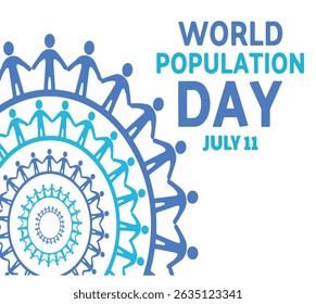 Ilustração das Estatísticas da População Mundial - Visualização Demográfica - Figuras Humanas Globais na Terra - Gráfico do Dia Mundial da População - Vetor Isométrico - Pessoas se Reunindo ao Redor do Globo para Conscientização