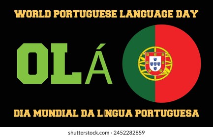 WORLD PORTUGUESE LANGUAGE DAY BANNER IN VECTOR FORMAT.