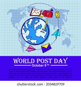 world pos day, october 9, poster and banner vector