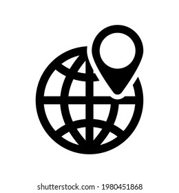 World position icon.global,pin (vector illustration)