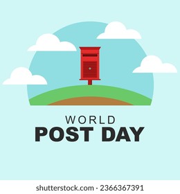 World Post Day is celebrated every year on October 9. Vector illustration