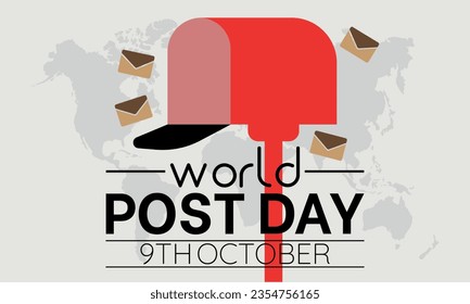 World Post Day Celebrates the Timeless Art of Communication and the Global Reach of Postal Connections. Vector Illustration Template.