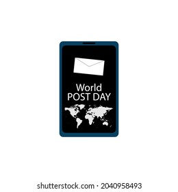 world post day concept. electronic post illustration vector