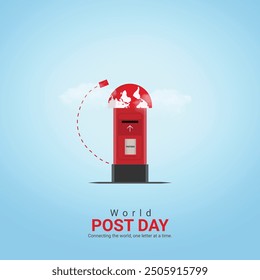 World Post Day. Post Day creative design for social media ads