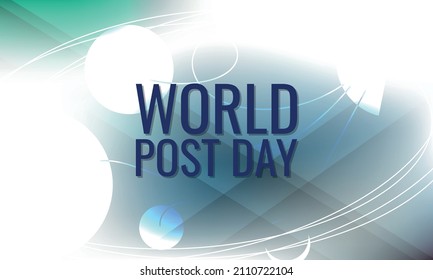 día mundial de post . Diseño adecuado para carteles y pancartas de tarjetas de felicitación