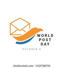 World post day design template. Design for greeting cards, banner or print.