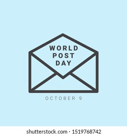 World post day design template. Design for greeting cards, banner or print.