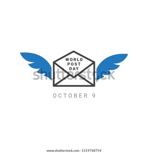 World Post Day Design Template Design Stock Vector (Royalty Free