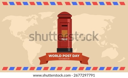 World post day flyer illustration background