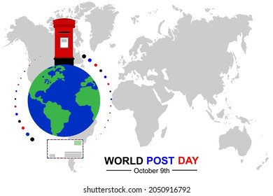 Diseño de vectores del Día Mundial de la Post o del Día Internacional de la Correos
