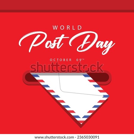 World Post Day. Post and letter box vector illustration. Suitable for templates, greeting cards, web, social media etc