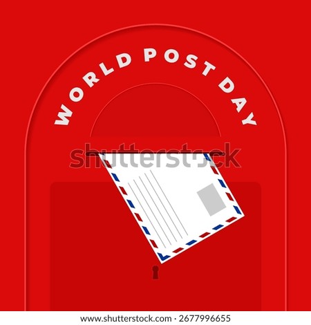World Post Day. Post and letter box vector illustration. Suitable for poster, banner, social media etc