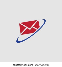 World Post Day logo illustration design on gray background