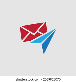 World Post Day logo illustration design on gray background