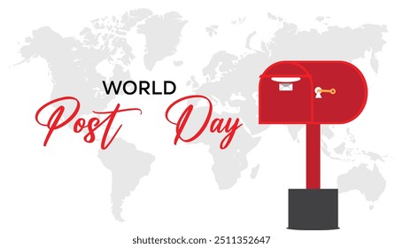 world post day is observed every year on October.Holyday Awareness concept. background, placard, banner template Vector illustration design.