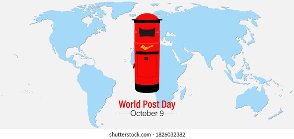 Ilustración vectorial del 9 de octubre en el Día Mundial del Post