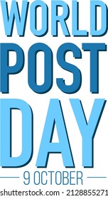 Ilustración de pancartas del Día Mundial del Post el 9 de octubre