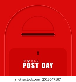 Día Mundial del Correo. diseño de buzón de color rojo