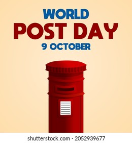 World post day theme illustration. Vector illustration. Suitable for Poster, Banners, campaign and greeting card.