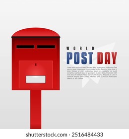 World Post Day. two-hole post box design with support underneath