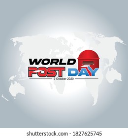 World Post Day Typography, International Postal Day.