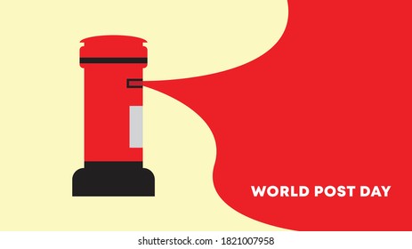 Weltposttag. Vektorgrafik